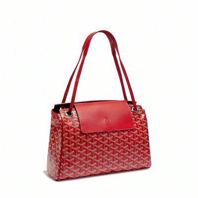 Soft Drawstring Bucket Bag - Red