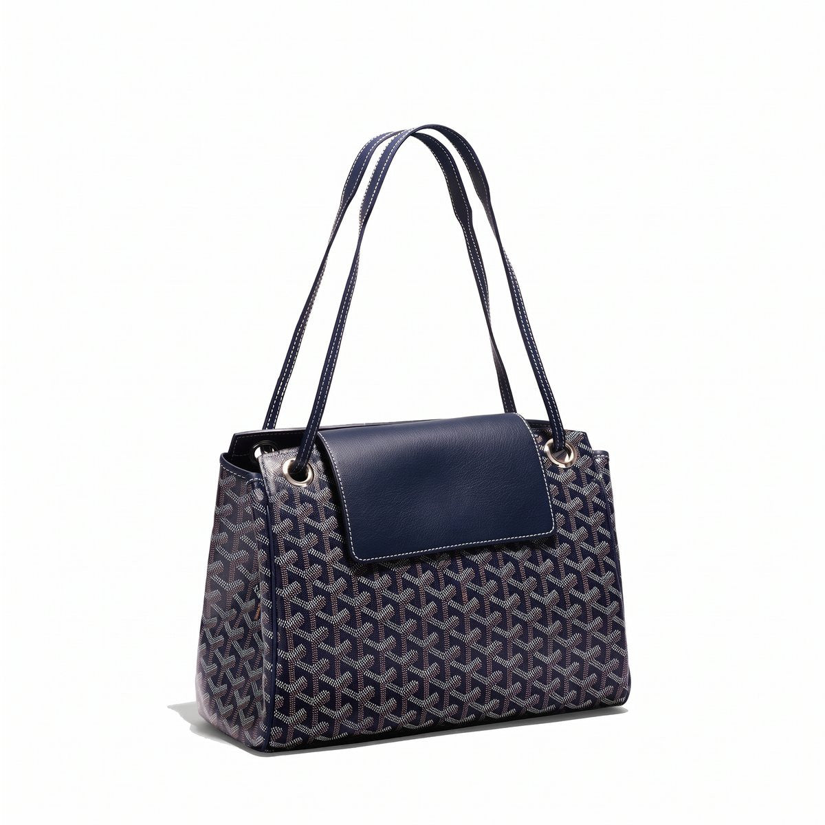 Soft Drawstring Bucket Bag - Navy Blue