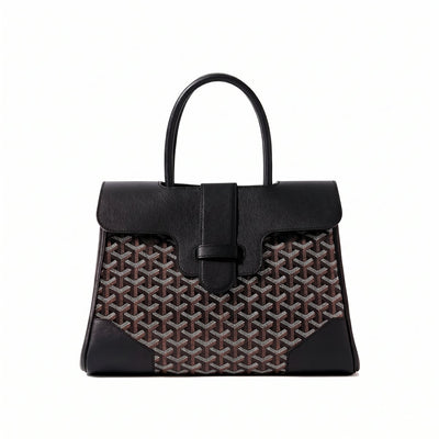 Structured Convertible Tote Bag - Black - 2
