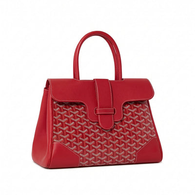 Structured Convertible Tote Bag - Red