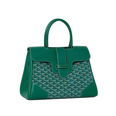 Structured Convertible Tote Bag - Green