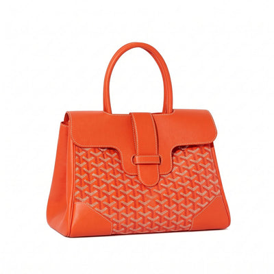 Structured Convertible Tote Bag - Orange