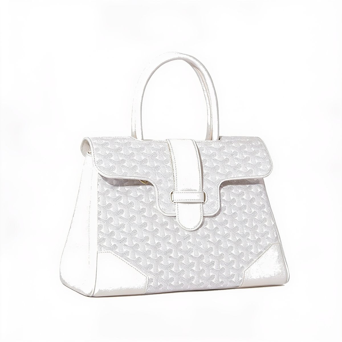 Structured Convertible Tote Bag - White