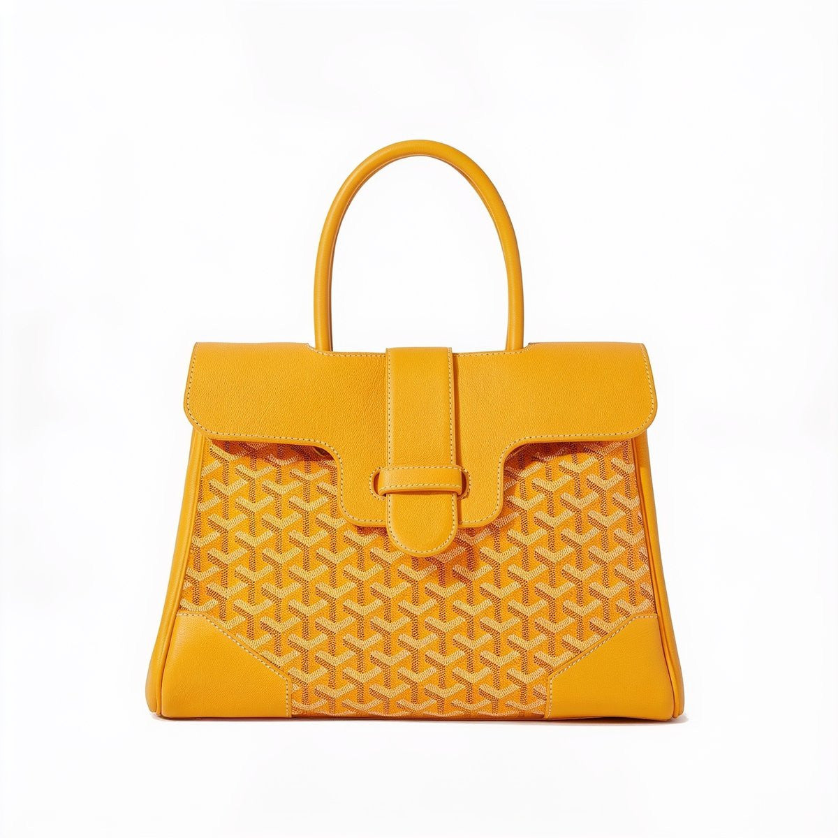 Structured Convertible Tote Bag - Yellow