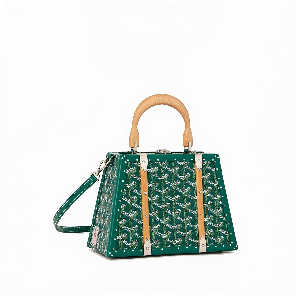 Mini Structured Trunk Crossbody - Green