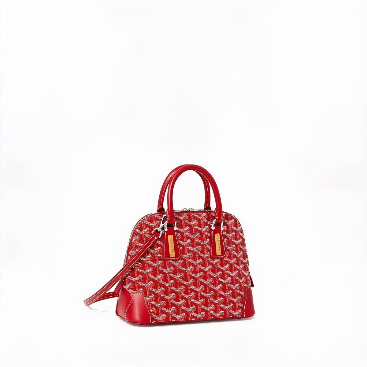 Mini Structured Top-Handle Bag - Red