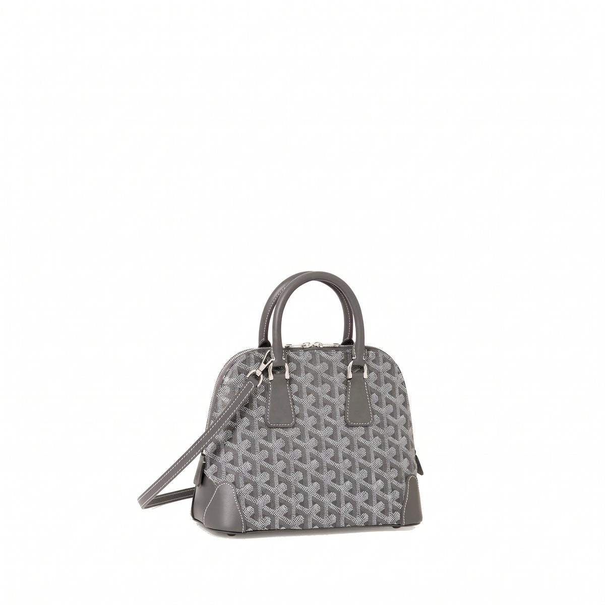 Mini Structured Top-Handle Bag - Grey