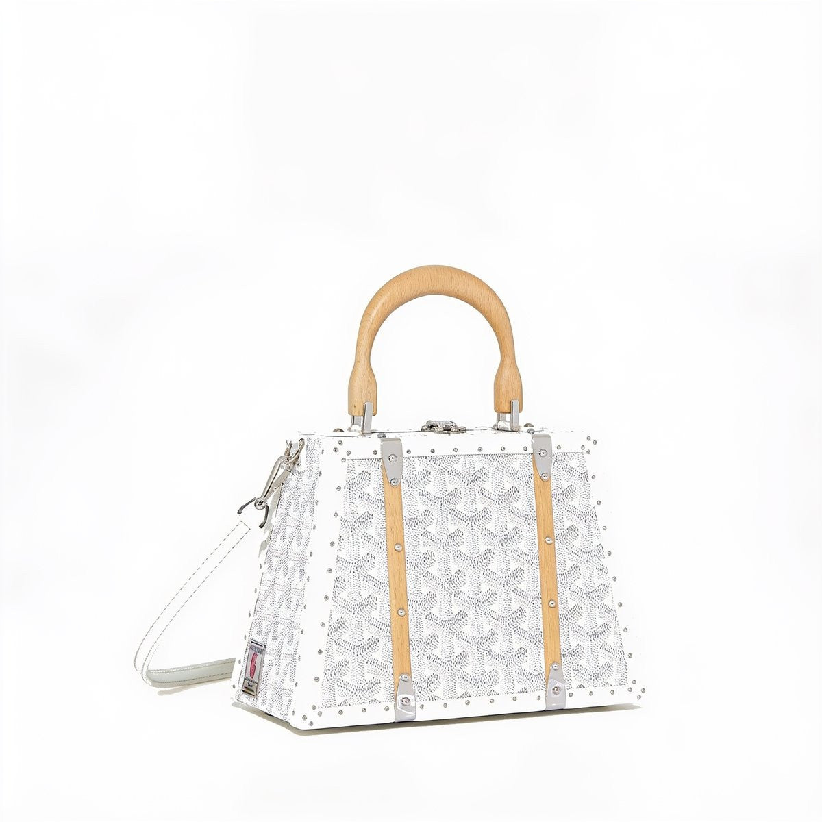 Mini Structured Trunk Crossbody - White