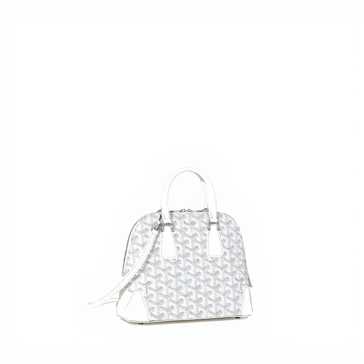 Mini Structured Top-Handle Bag - White