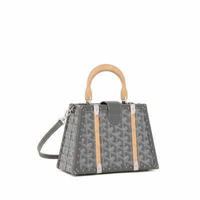 Mini Structured Trunk Crossbody - Grey
