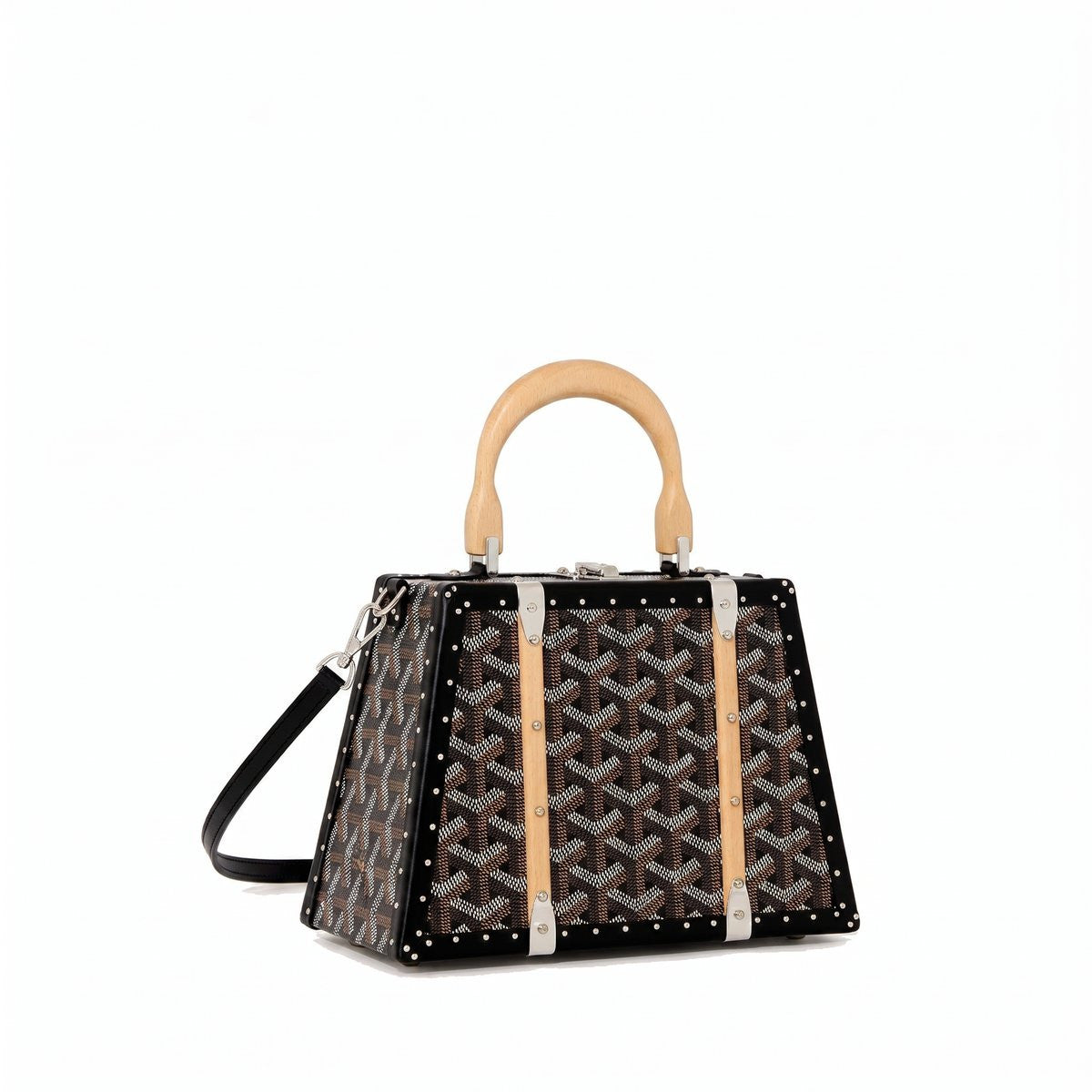 Mini Structured Trunk Crossbody - Black