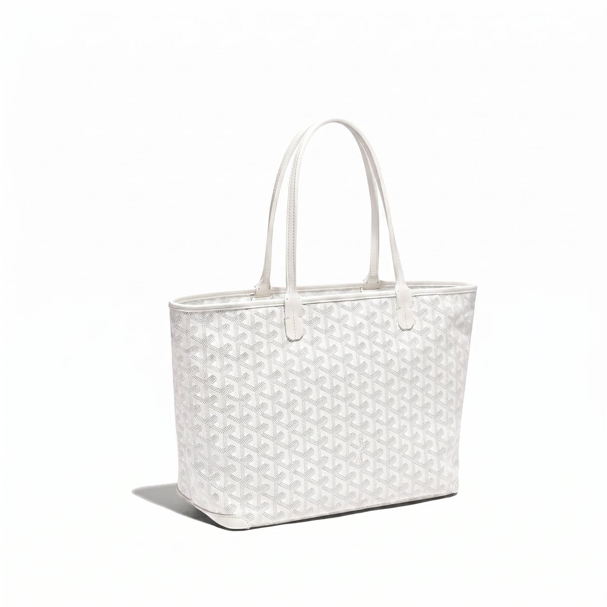 Zippered Canvas Tote - Small - White