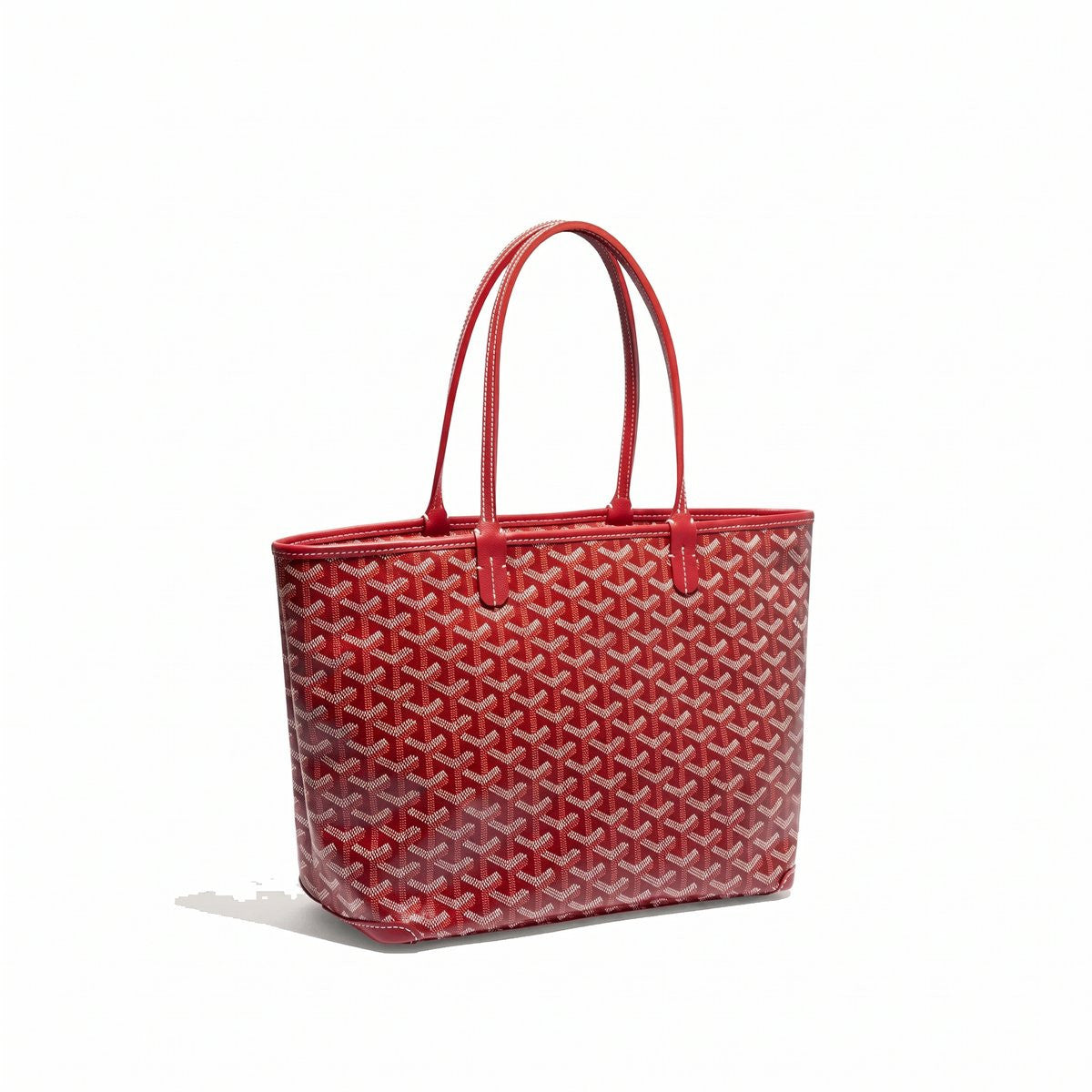 Zippered Canvas Tote - Small - Red