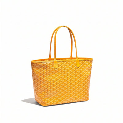 Zippered Canvas Tote - Small - Yellow