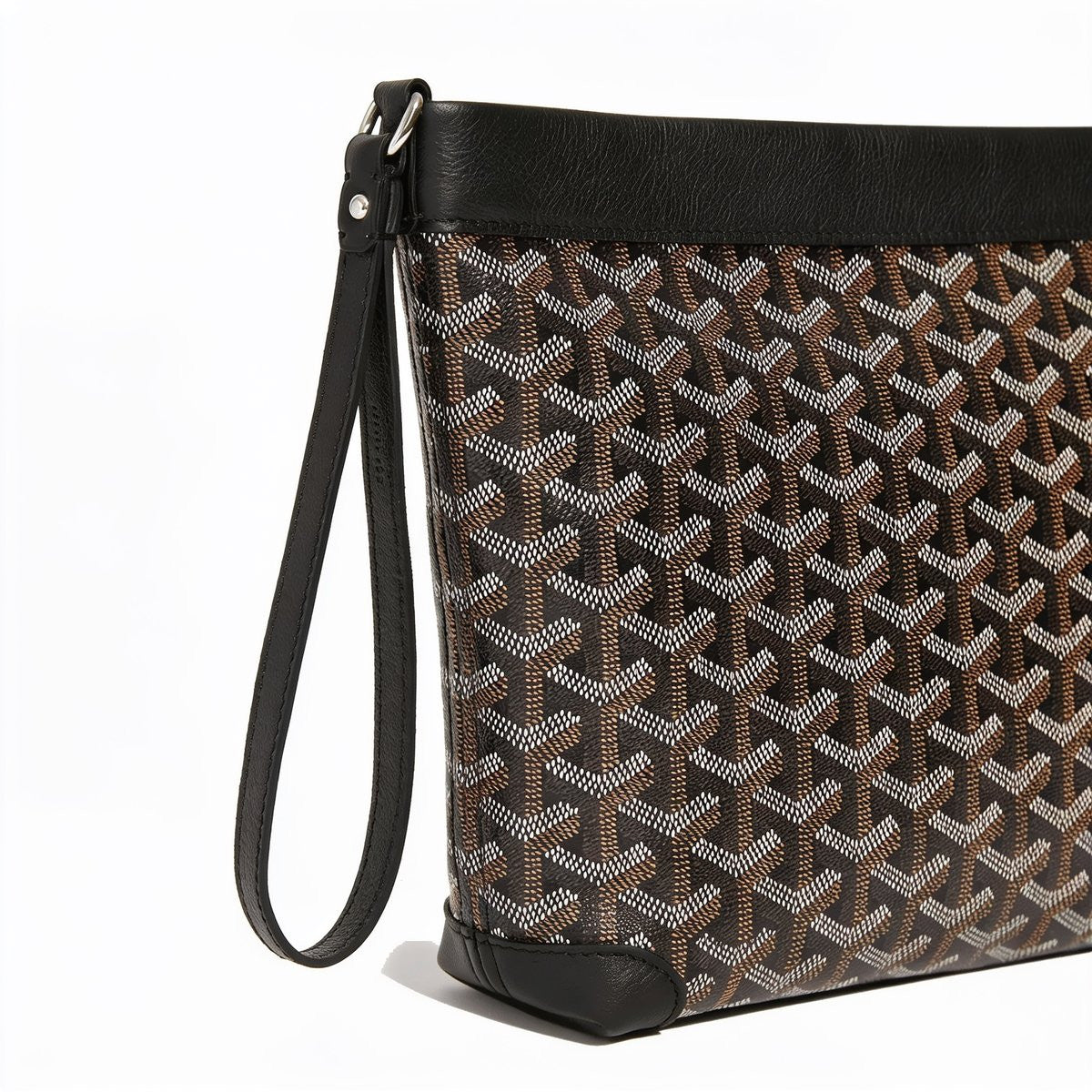 Compact Leather Everyday Pouch - Black - 3