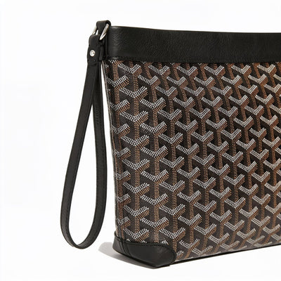 Compact Leather Everyday Pouch - Black - 3