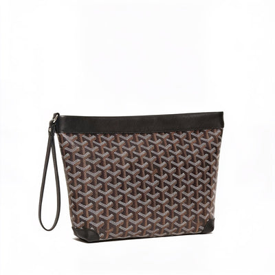Compact Leather Everyday Pouch - Black