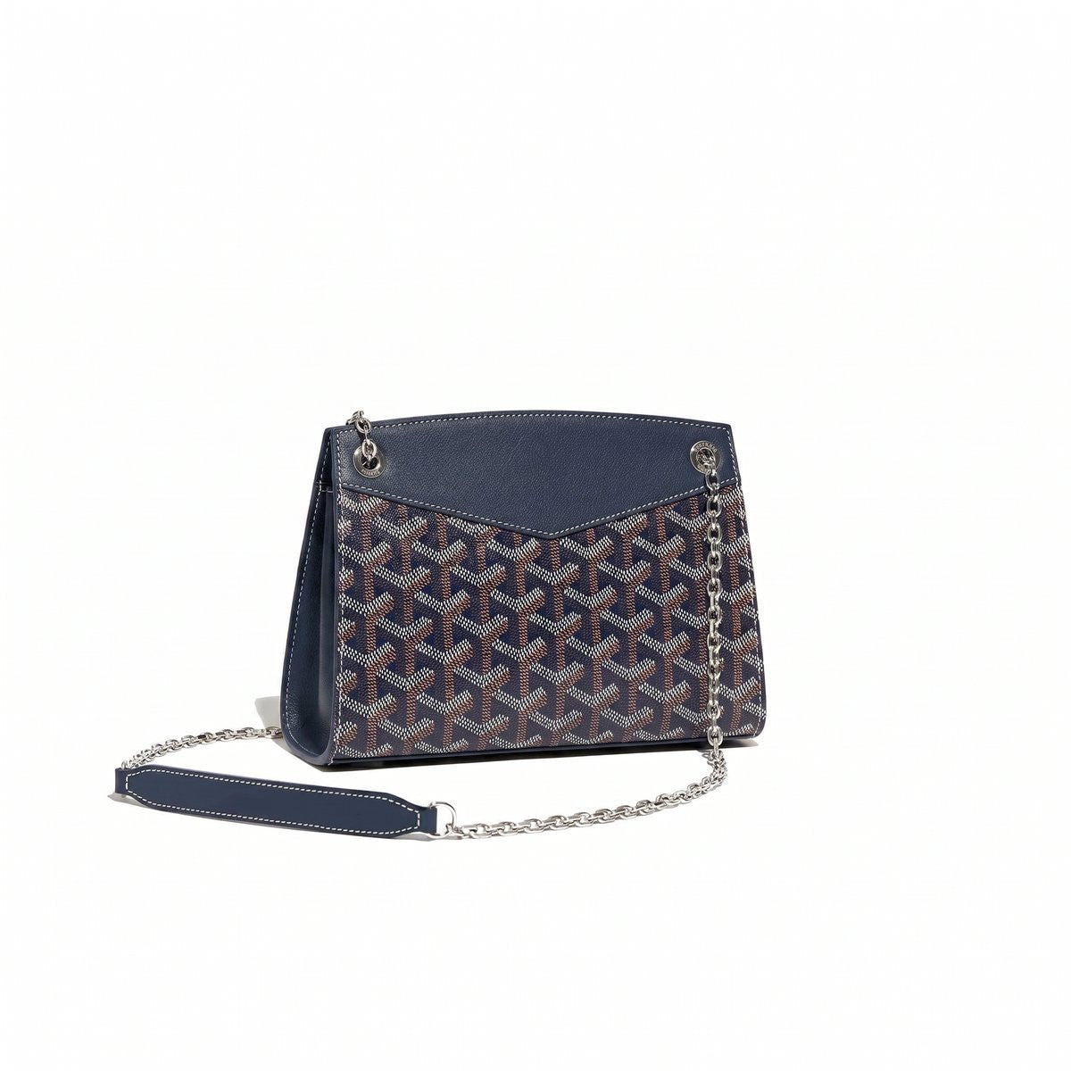 Structured Mini Bucket Bag - Navy Blue
