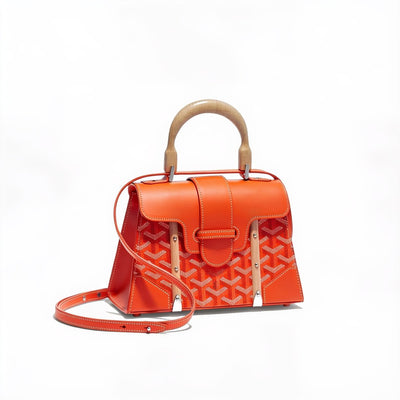 Structured Mini Top-Handle Bag - Orange