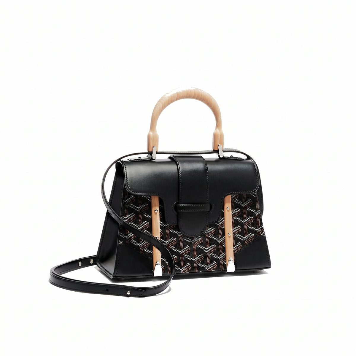 Structured Mini Top-Handle Bag - Black