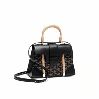 Structured Mini Top-Handle Bag - Black