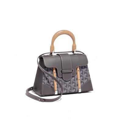 Structured Mini Top-Handle Bag - Grey