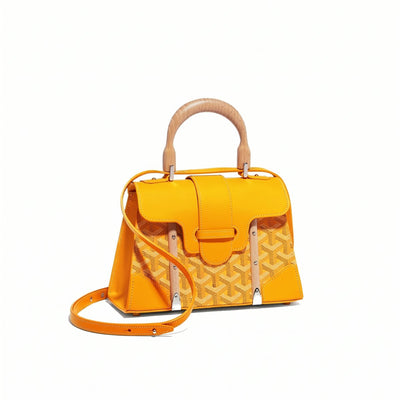 Structured Mini Top-Handle Bag - Yellow