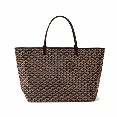 Personalized Initials Canvas Tote - Large - Black - 2