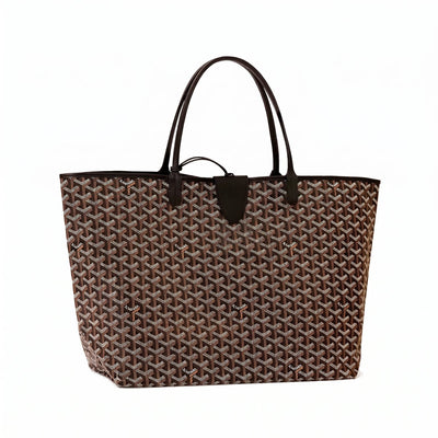 Personalized Initials Canvas Tote - Large - Black
