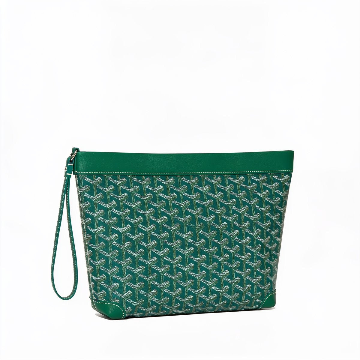 Compact Leather Everyday Pouch - Green