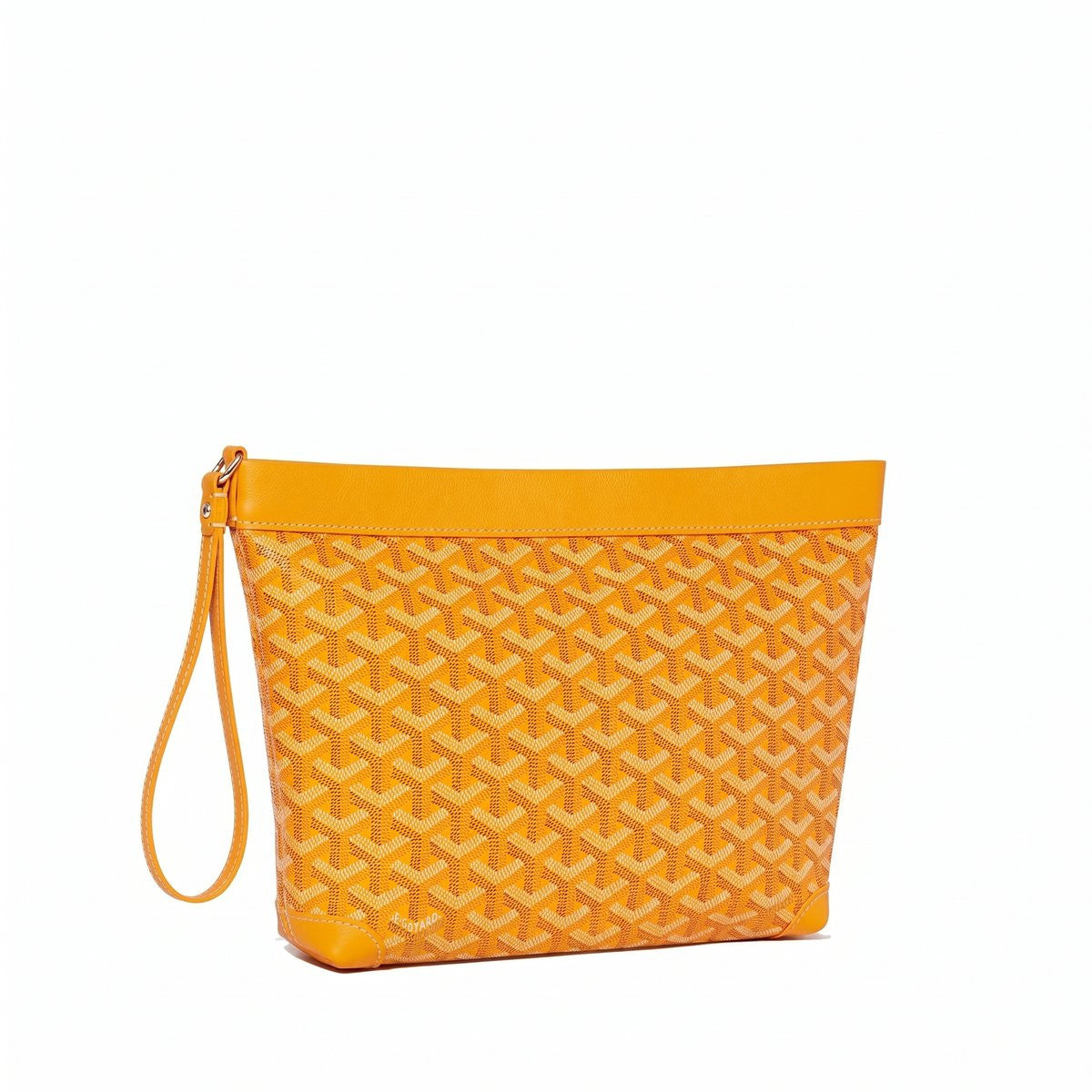 Compact Leather Everyday Pouch - Yellow