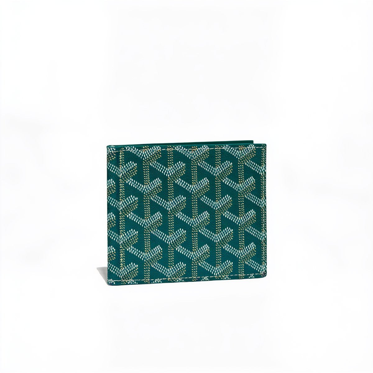 Leather Money Clip Card Holder - Green