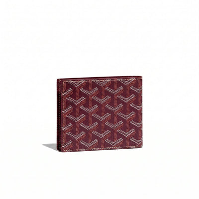 Leather Money Clip Card Holder - Burgundy