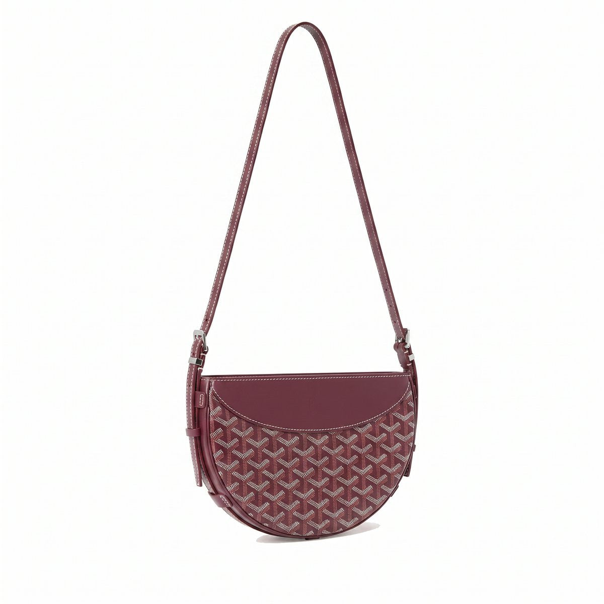 Crescent Shoulder Bag - Burgundy