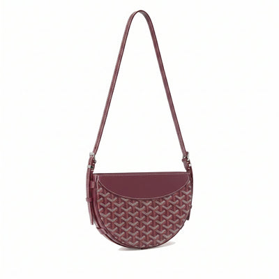 Crescent Shoulder Bag - Burgundy