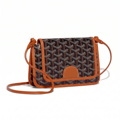 Crossbody Pouch Wallet - Black & Tan