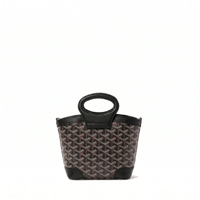 Drawstring Mini Bucket Bag - Black - 2