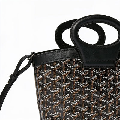 Drawstring Mini Bucket Bag - Black - 3
